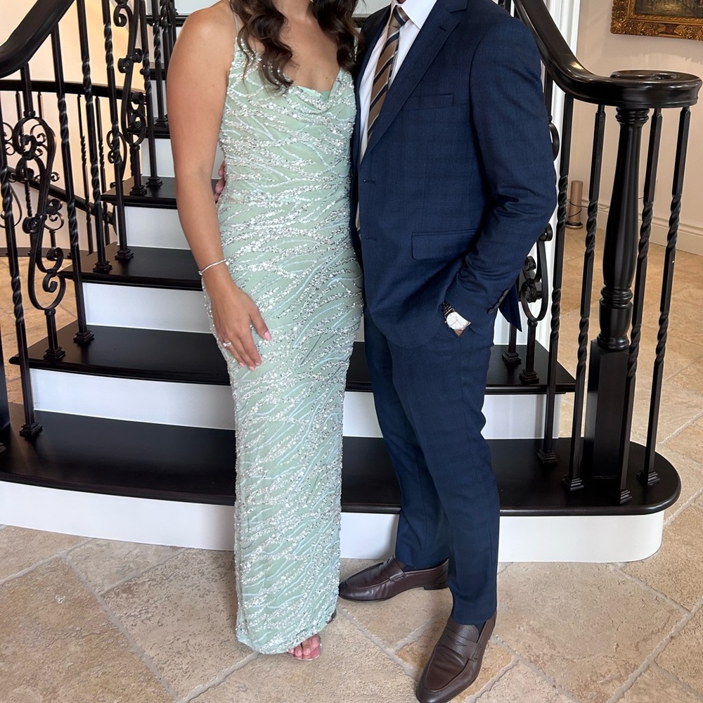 Gorgeous Beaded Mint Green Gown